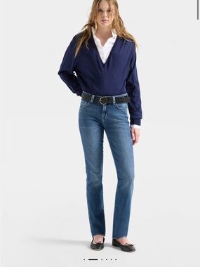 7 For All Mankind Medium Wash Straight Leg Jeans